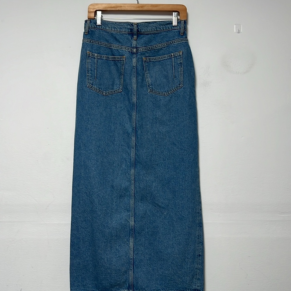 Derek Lam 10 Crosby Blue Denim Maxi Skirt NWT size 27 - Picture 5 of 12
